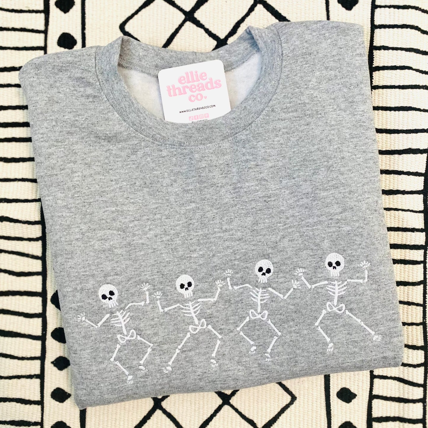 Dancing Skeletons Embroidered Sweatshirt