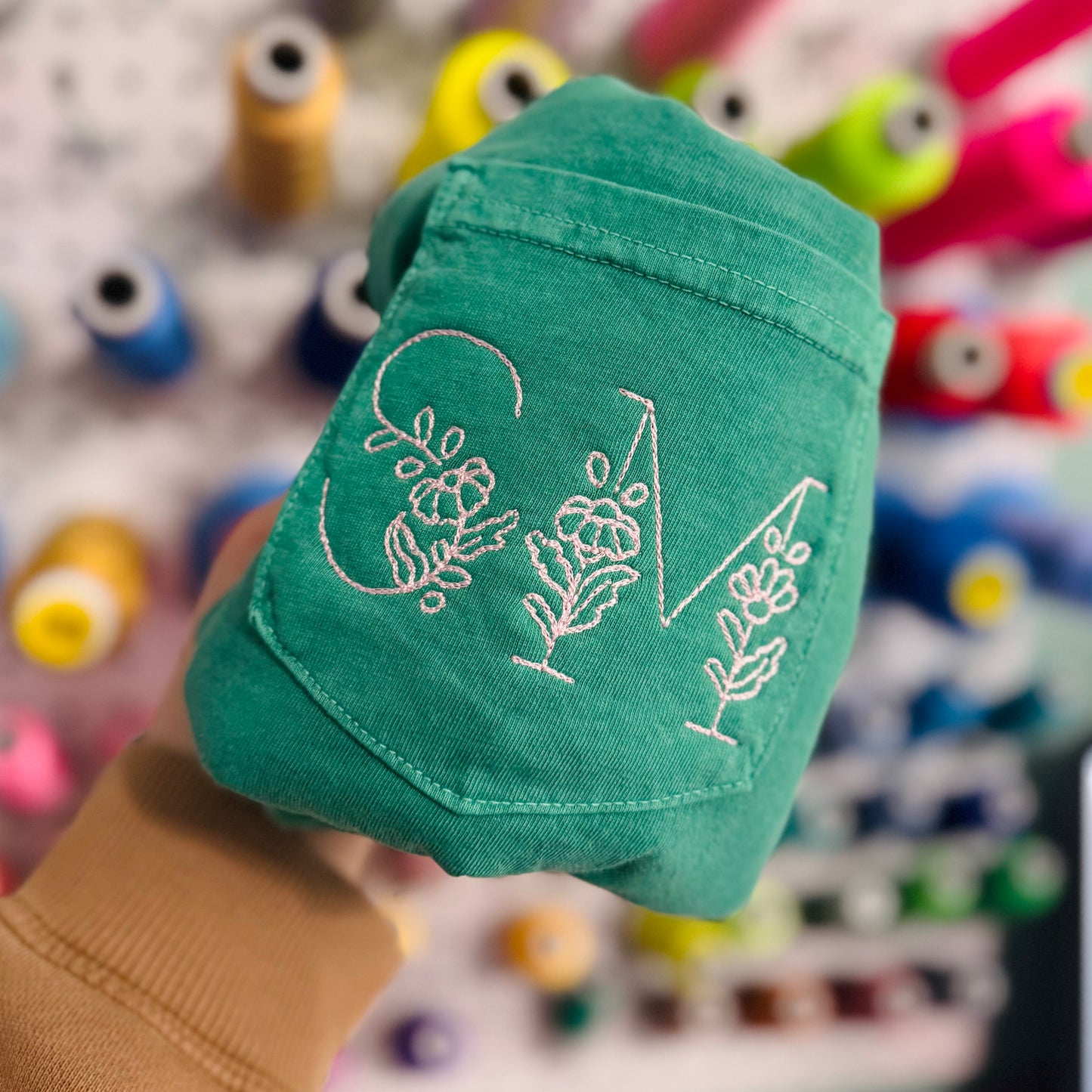 Comfort Colors Monogram Pocket Tee