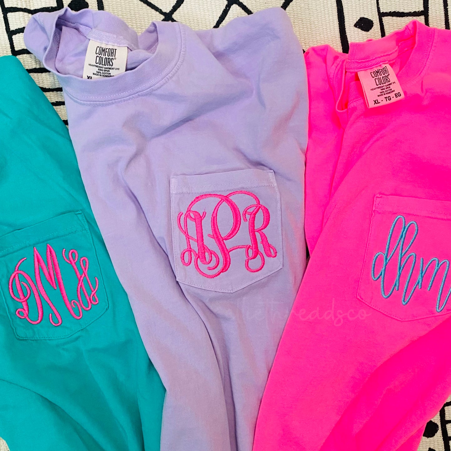 Comfort Colors Monogram Pocket Tee