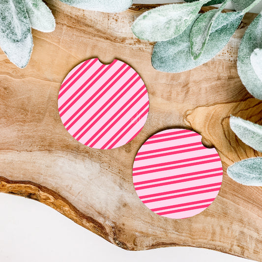 Peppermint Stripes Car Coasters