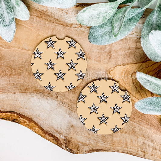 Retro Stars Car Coasters