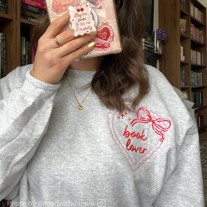 Book Lover Embroidered Sweatshirt