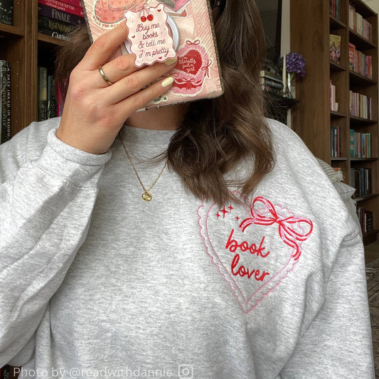 Book Lover Embroidered Sweatshirt