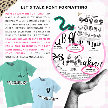 Monogram Comfort Colors Pocket Tee