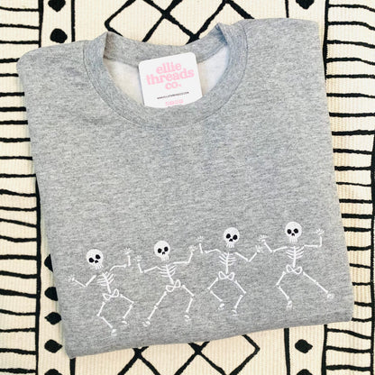 Dancing Skeletons Embroidered Sweatshirt