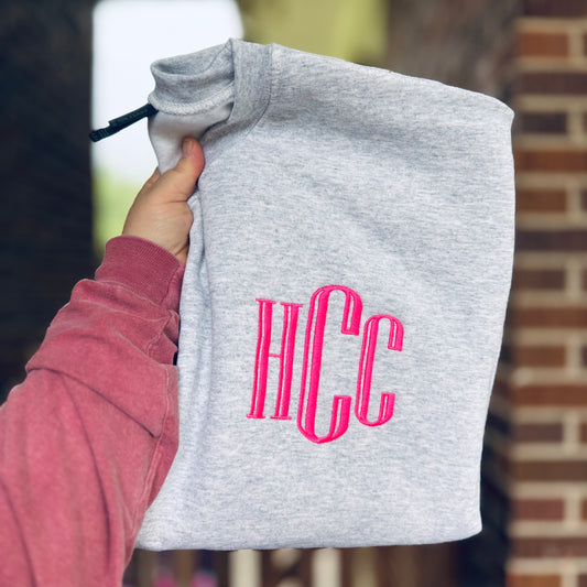 Monogram Crewneck Sweatshirt - lots of colors!